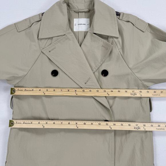 Everlane Women’s The ReNew Long Trench Coat XXS Khaki - Picture 14 of 16